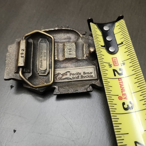 Vtg San Francisco Cable Car Trolly Belt Buckle Indiana Metal Craft 1979 - Picture 6 of 7